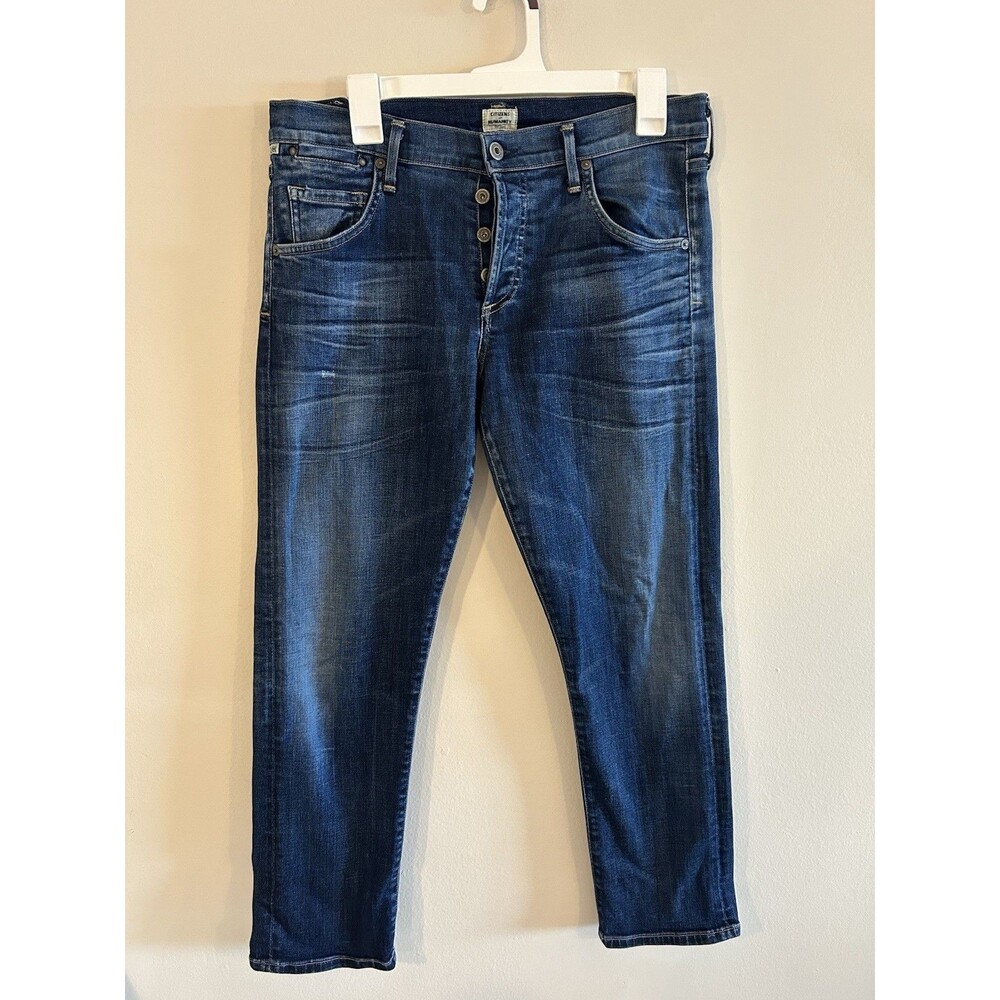Citizens of Humanity Emerson Slim Boyfriend Womens Dark Blue Jeans Size 29